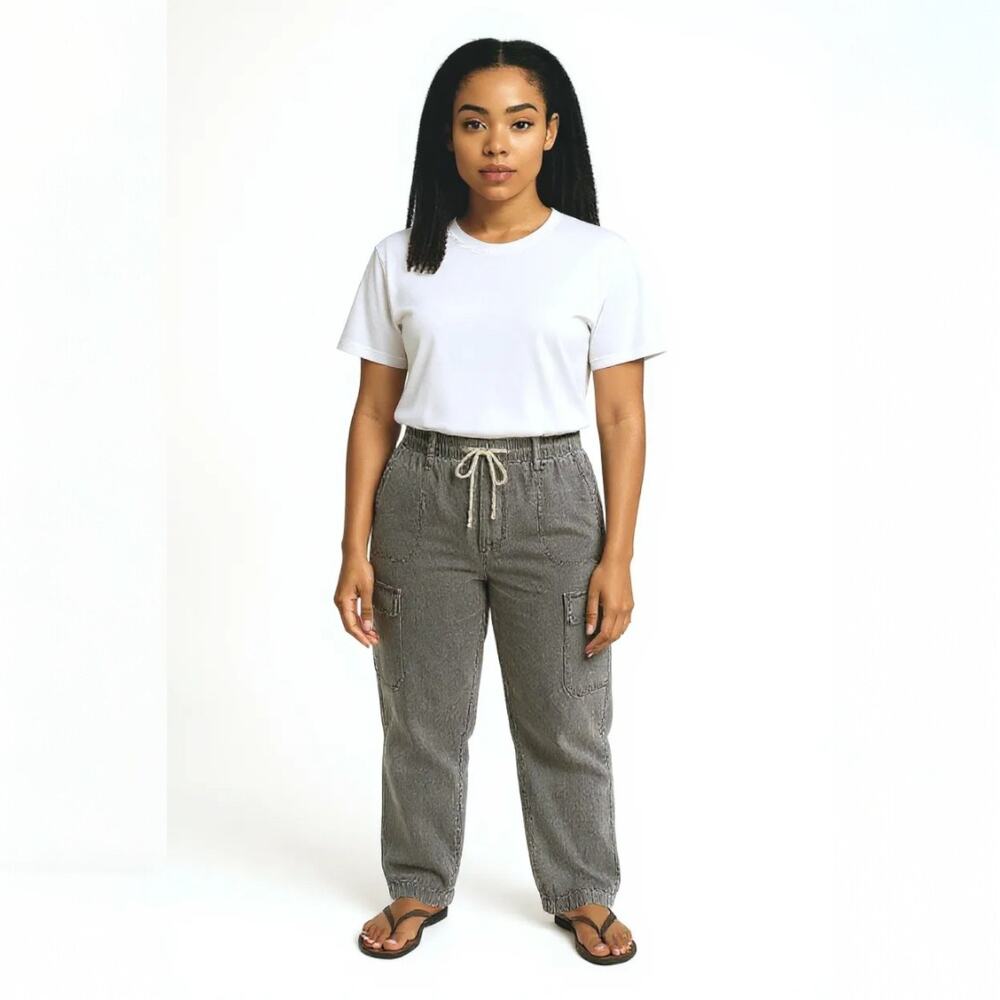 Eddie Bauer Gray Corduroy Pants Women's Size 10 Cotton